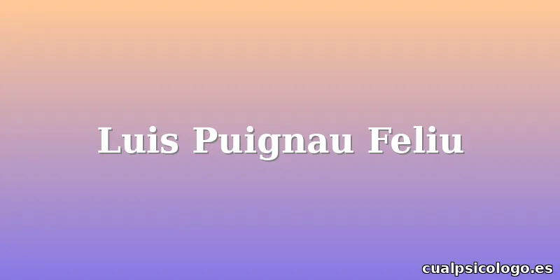 Luis Puignau Feliu