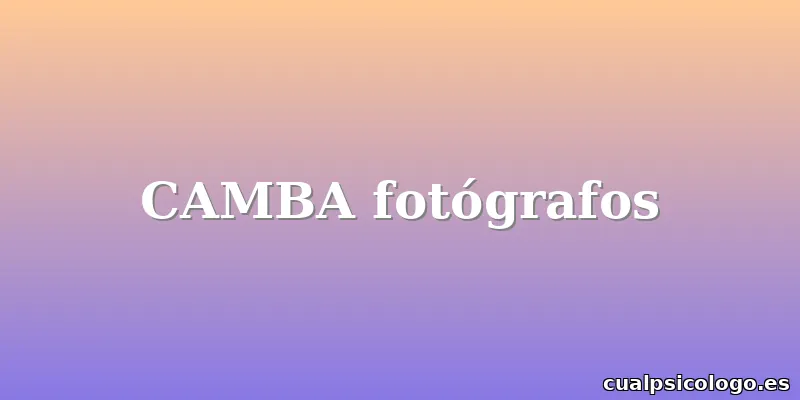 CAMBA fotógrafos