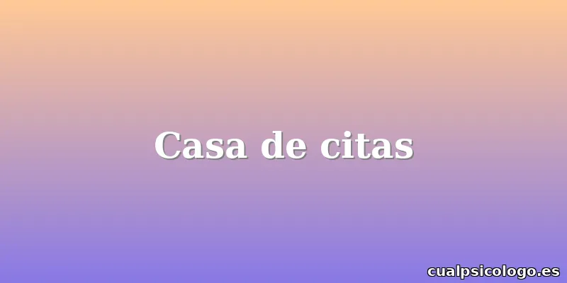 Casa de citas