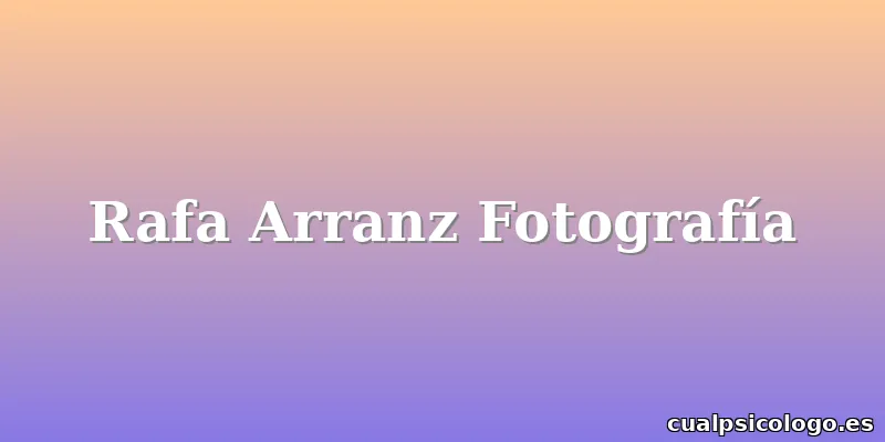 Rafa Arranz Fotografía