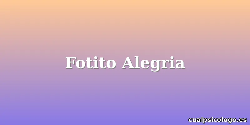 Fotito Alegria