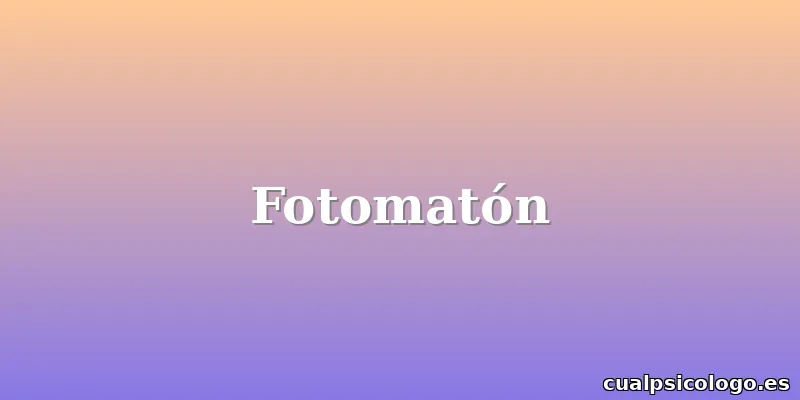 Fotomatón