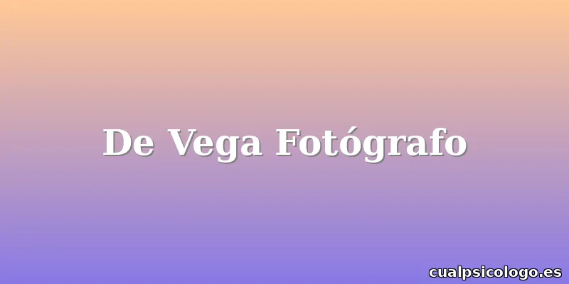 De Vega Fotógrafo
