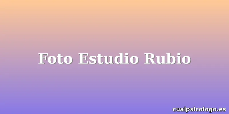Foto Estudio Rubio