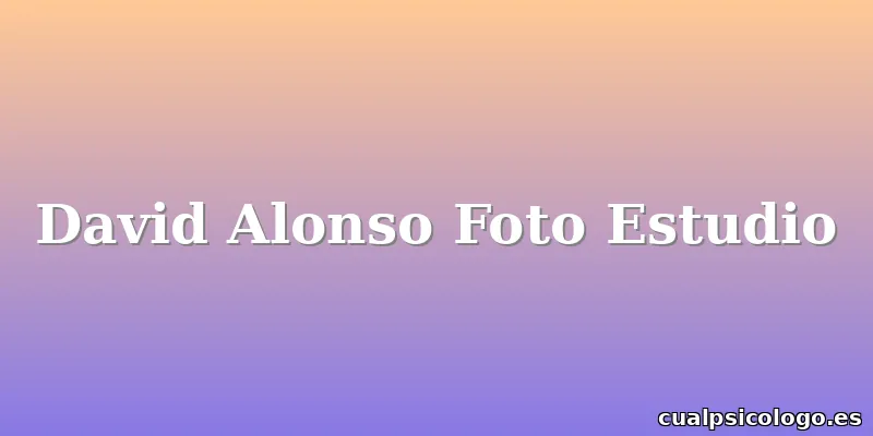 David Alonso Foto Estudio