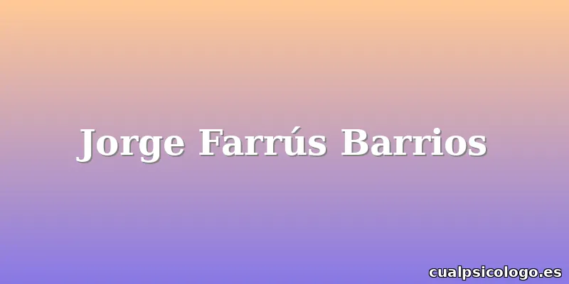 Jorge Farrús Barrios