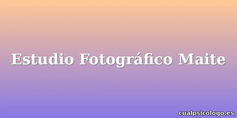 Estudio Fotográfico Maite