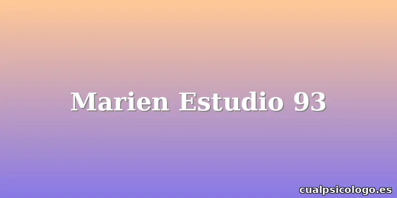 Marien Estudio 93