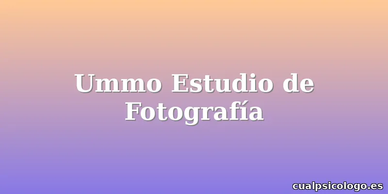 Ummo Estudio de Fotografía