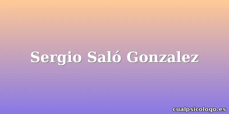 Sergio Saló Gonzalez