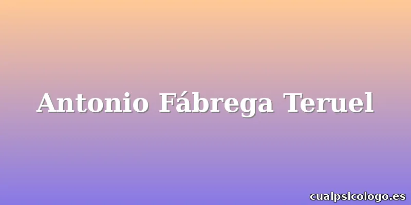 Antonio Fábrega Teruel