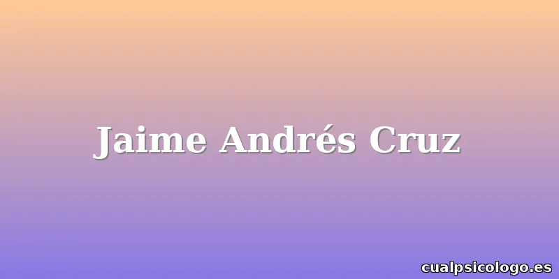 Jaime Andrés Cruz