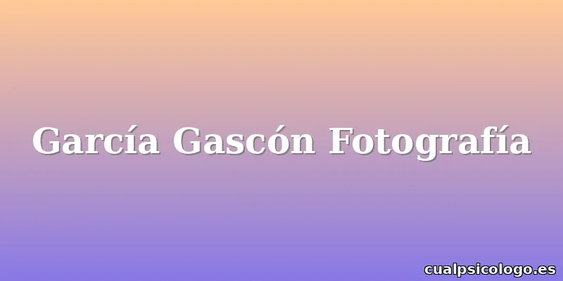 García Gascón Fotografía