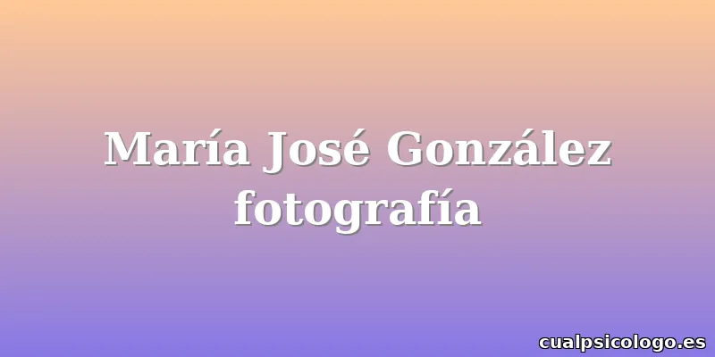 María José González fotografía