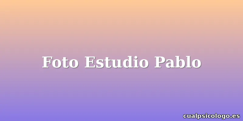 Foto Estudio Pablo